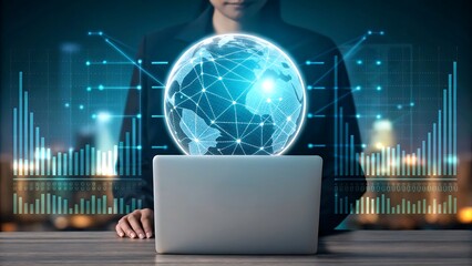 Global business technology network connection innovation