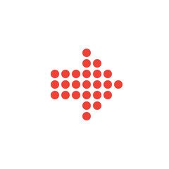 Red Dotted Arrow Icon