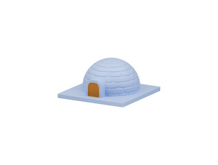 igloo icon 3d illustration render