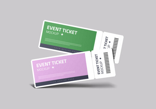 Event Ticket Mockup Template