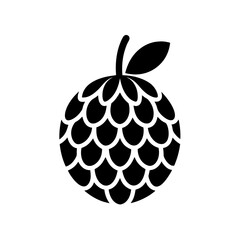 Lychee Icon Vector with Flat and Clean Isolated Look
