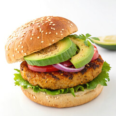 hamburger on a white background