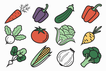 set of vegetables