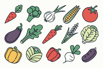 set of vegetables