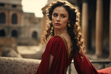 Woman dressed in authentic ancient historical clothing from classical era
- Powered by Adobe