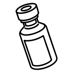 Clean Syringe & Vial Line Art