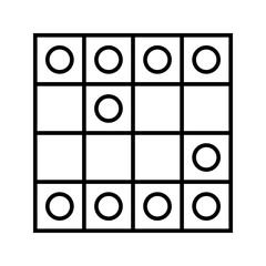 Pattern Grid Dots Outline Icon