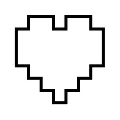 Pixel Heart Love Outline Icon