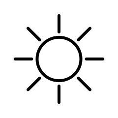 Sun Brightness Daylight Outline Icon