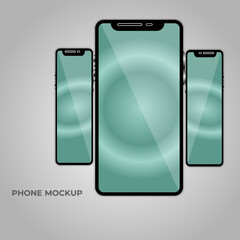 Modern Smartphone Set Vector Mockup