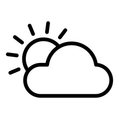 Partly cloudy icon. Vector line icon