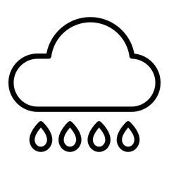 Rain icon. Vector line icon