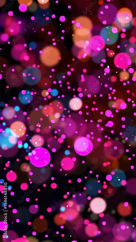 Aufkleber brightly colored orbs float and sparkle against a dark background, creating a vibrant and enchanting