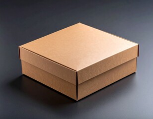 Plain cardboard box mockup for food and beverage logo and brand design