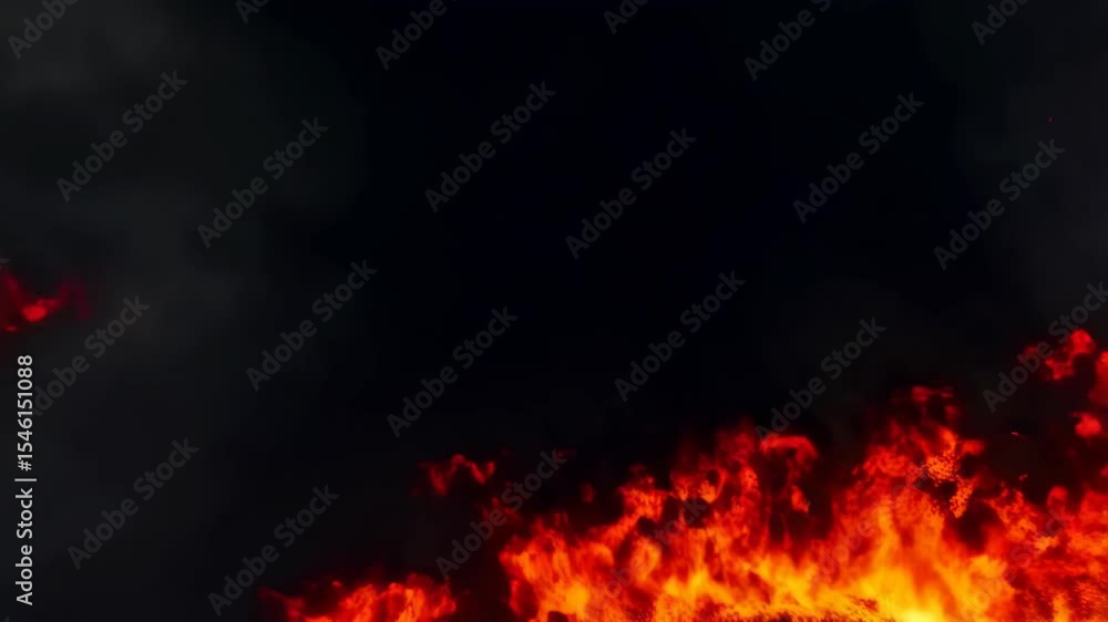 Poster fiery explosion sequence with intense flames transitioning from burst to dissipation
