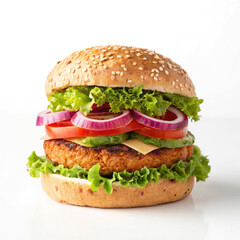 hamburger on a white background