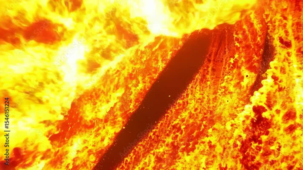 Poster fiery inferno wave: dynamic flame movement and intense heat display