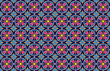 Ethnic boho seamless pattern. Ethno ornament. Tribal art colorful repeatable background. Fabric design, wallpaper, wrapping
