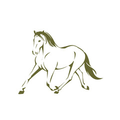 Elegant Line logo Horse running