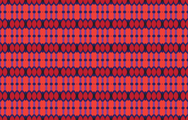 Geometric ethnic pattern oriental design on dark midnight navy background. Traditional geometry abstract with pink, white, yellow, green color for wallpaper handcraft, carpet, clothing, fabric design.