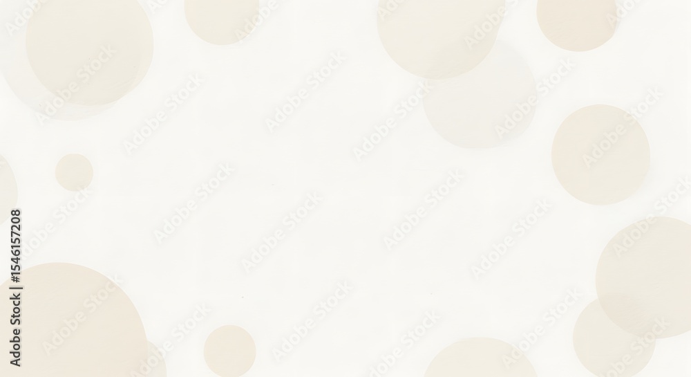 Poster soft background with blurred circles in shades of white and beige creating a gentle and calm atmosph