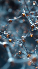 Close-up view of molecular structures.