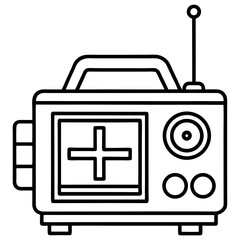 CT Scanner Line Art Design