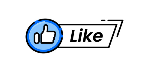 Like social media element. Community concept vector illustration.