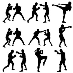 Martial Arts and Combat Sports Silhouettes Training and Techniques