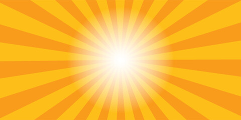 Abstract sunburst brochure design template. sun rays cartoon illustration. comic sunburst background