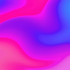 Obraz premium A vibrant, abstract background with a smooth, fluid gradient of bright pink, purple, and blue colors, creating a liquid-like, modern design. 