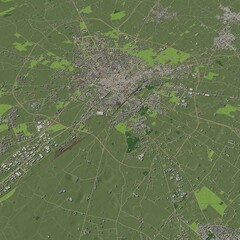 3D illustration of city and urban in Lecce Italy