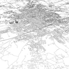 Fototapeta premium 3D illustration of city and urban in Lecce Italy