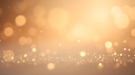 Abstract gold glitter background with bokeh lights