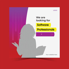 Hiring Poster Social Media Post Design