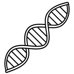 Genetic Helix Icon Outline Design