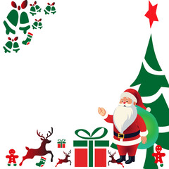 christmas background with santa claus