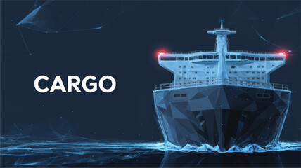 Futuristic Cargo Ship A Digital Illustration