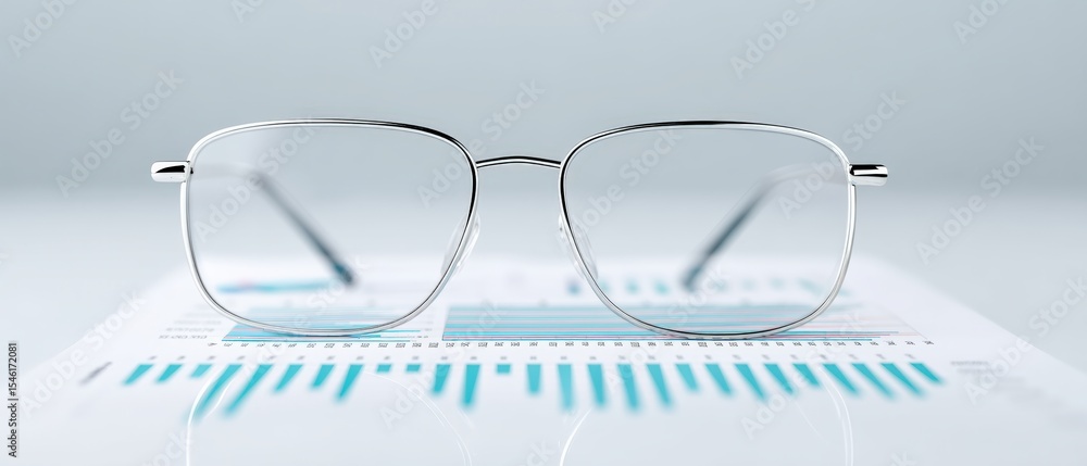 Poster analyzing business trends through data visualization office infographic professional environment clo