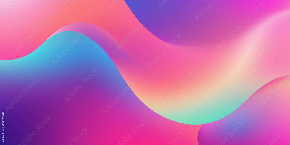 Poster colourful abstract wave background with smooth flowing lines and bright artistic patterns