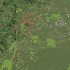 3D illustration of city and urban in Caserta Italy