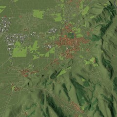 Fototapeta premium 3D illustration of city and urban in Caserta Italy