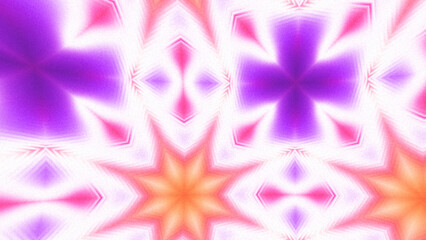 Abstract Radiant Burst with Soft Grain Texture, Symmetrical Glow Pattern in Psychedelic Style, Radiating Circular Abstract with Subtle Noise, Kaleidoscopic Starburst with Gradient Flow