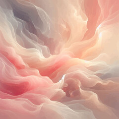 "Whispers of Color: A Dance of Waves and Silk"