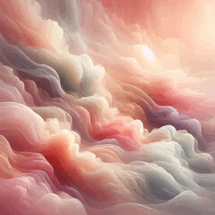 "Whispers of Color: A Dance of Waves and Silk"