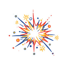 Festive Party Celebration: Burst of Joyful Color Explosion Design for Birthday, New Year, Holiday Events, and Celebrations - Vector Illustration