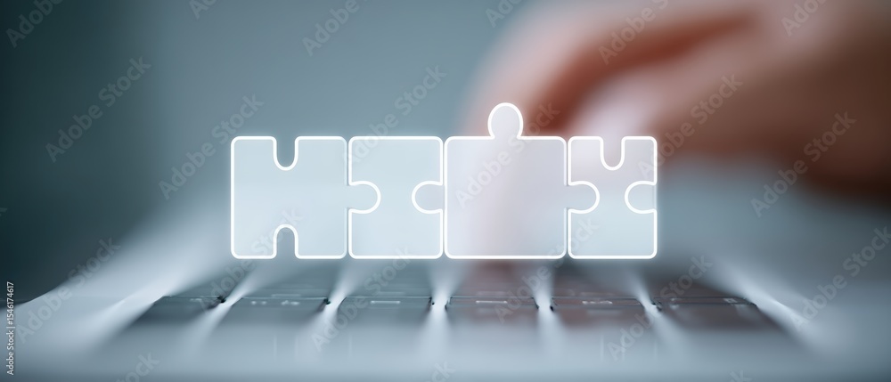 Poster exploring problem-solving strategies digital workspace graphic design modern environment close-up vi