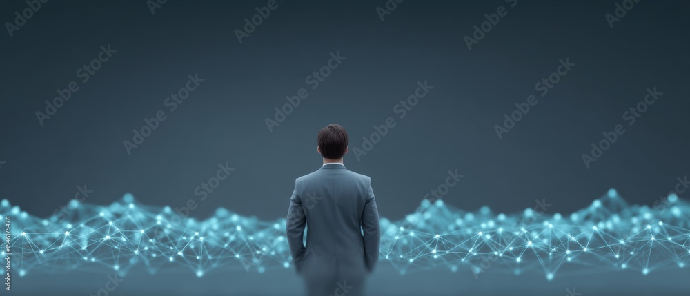 Aufkleber exploring digital innovation through data visualization corporate office infographic modern workspac