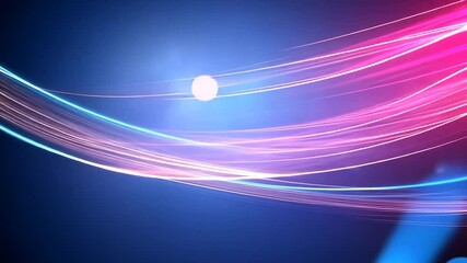 Abstract motion background glowing pink and blue light trails - Powered by Adobe