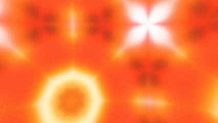 Abstract Radiant Burst with Soft Grain Texture, Symmetrical Glow Pattern in Psychedelic Style, Radiating Circular Abstract with Subtle Noise, Kaleidoscopic Starburst with Gradient Flow